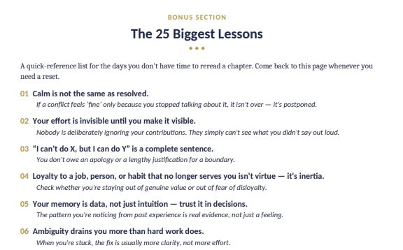 Bonus section: The 25 Biggest Lessons